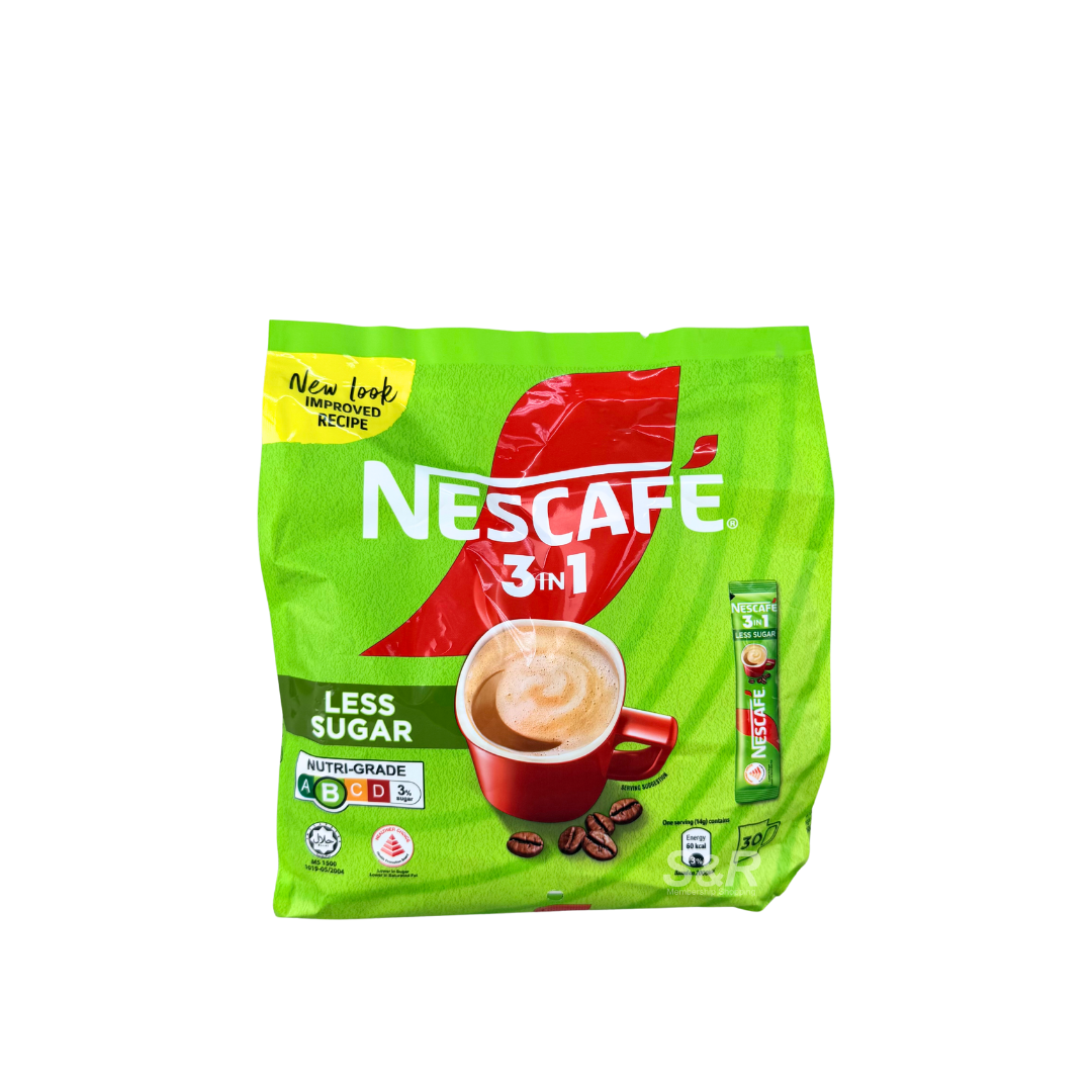 Nescafe 3-in1 Less Sugar Instant Coffee 30s